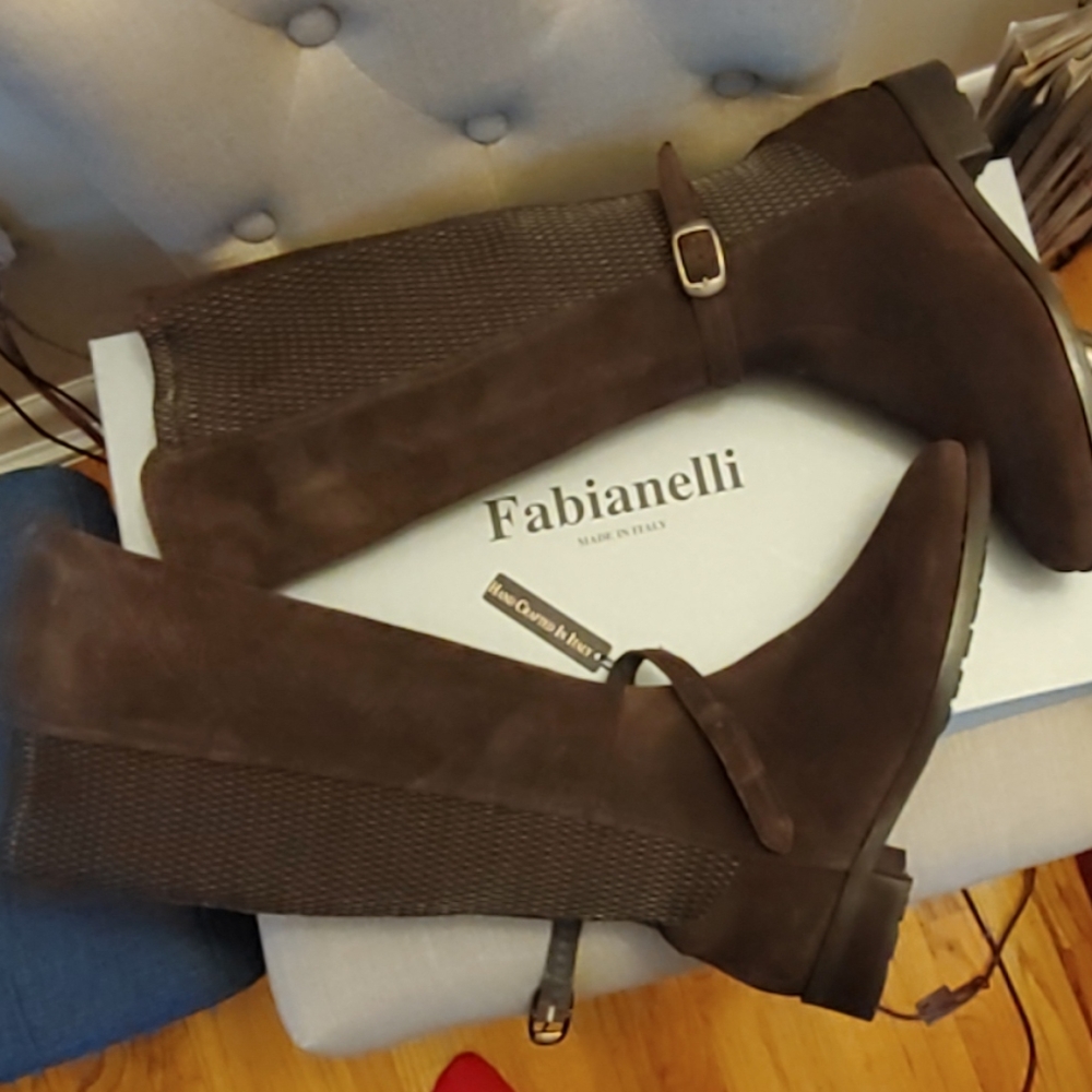 Fabianelli Suede accent boots